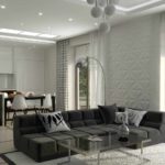 the application of a beautiful interior of a living room in the style of minimalism picture