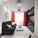 version of the beautiful design of the living room 16 sq.m photo