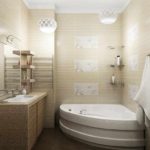 Un exemple d'un beau style de salle de bain carrelée