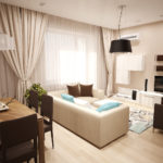 an example of a bright style living room 19-20 sq.m photo