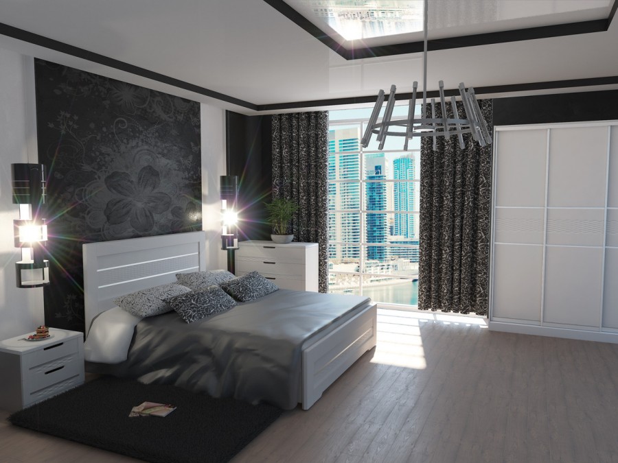 Modern bir yatak odası tasarımı 2018