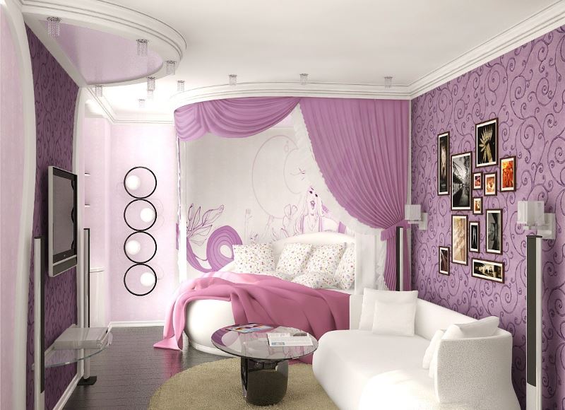 White sofa guest room area for girls