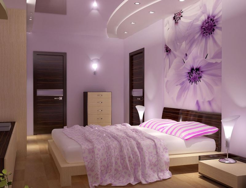 Interior of a modern bedroom for a young girl