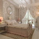 Design of a modern bedroom in provence style