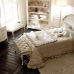 Classic bedroom interior of a young girl