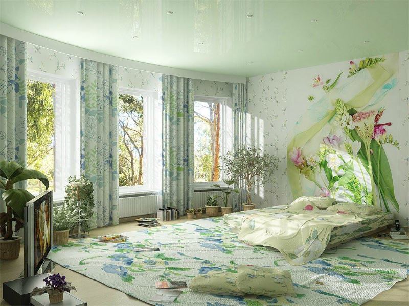 Design a beautiful bedroom for a young girl