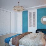 yatak odası tasarımı beyaz-mavi tonları