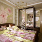 yatak odası tasarımı çiçek dekorasyonu