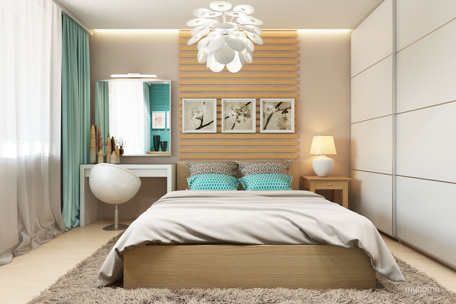 Şık yatak odası tasarımı 2018