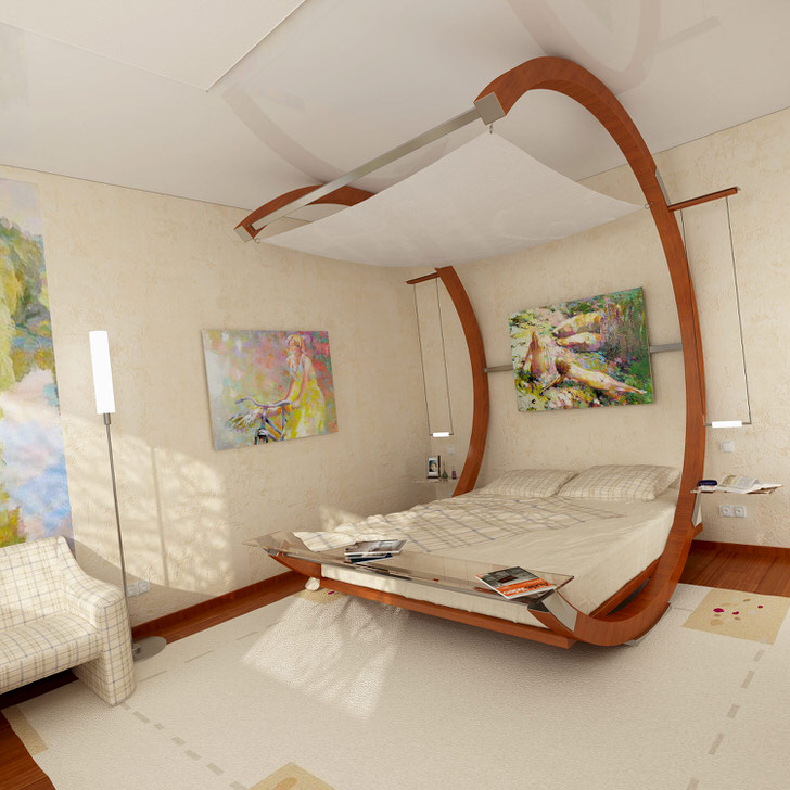 Filles de chambre design avec lit original