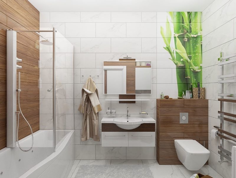 Koks vannas istabas interjera dizaina tendencēs 2018. gadā