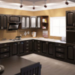 Classical wooden kitchen wenge