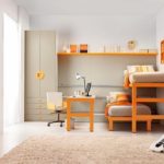 Orange color in the design of the children's room