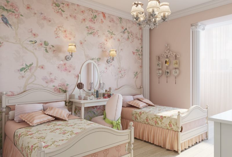 Design a luxury nursery in the style of the classics