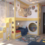 Meubles à deux étages pour une chambre d'enfants