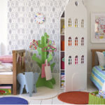 Zoning of a children's room with furniture