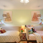 Thextile in the design of the girls room