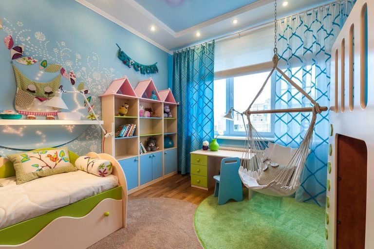 The interior of the room is 12 square meters for the baby