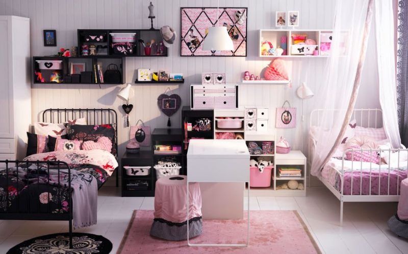 Bedroom interior for boy and girl