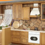 Natural stone apron for the kitchen