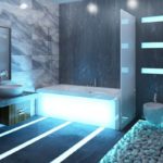 Thiết kế nội thất phòng tắm theo phong cách tương lai