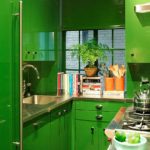 Bucătărie verde mică