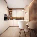 Plancher de bronzage dans la cuisine moderne