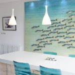 Marine theme in the design of the kitchen
