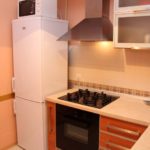 Two-chamber refrigerator in the kitchen with an area of ​​8 sq m