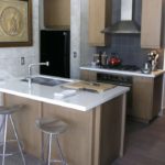 Kitchen island with sink and countertop