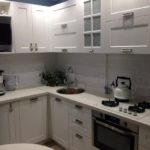 Kruşçev'de gerçek bir beyaz mutfak fotoğrafı