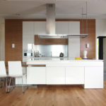 White kitchen with modern elements