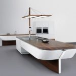 Kitchen island in the form of a yacht