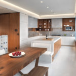 L-shaped kitchen with island