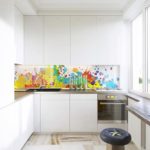 Tạp dề nhà bếp sáng làm bằng thủy tinh acrylic