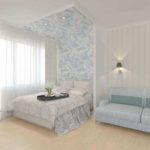 Yatak odası-oturma odası iç parlak renkler