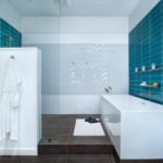 Design minimaliste d'une salle de bain moderne