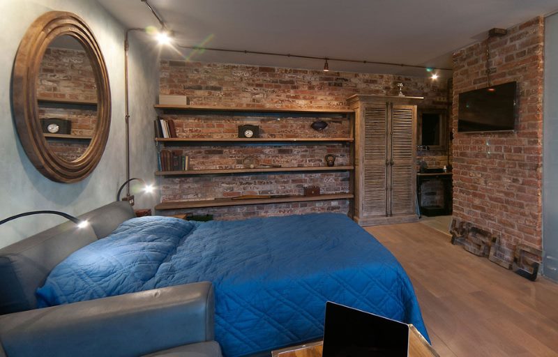 Le design de la chambre-salon dans le style loft