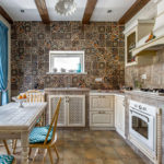 Decor de perete din bucătărie mozaic