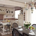 Cuisine et salle à manger de style champêtre