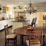 Interior design in the kitchen of a country house
