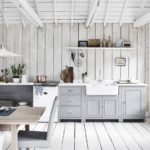 Kitchen design in eco style made of wood