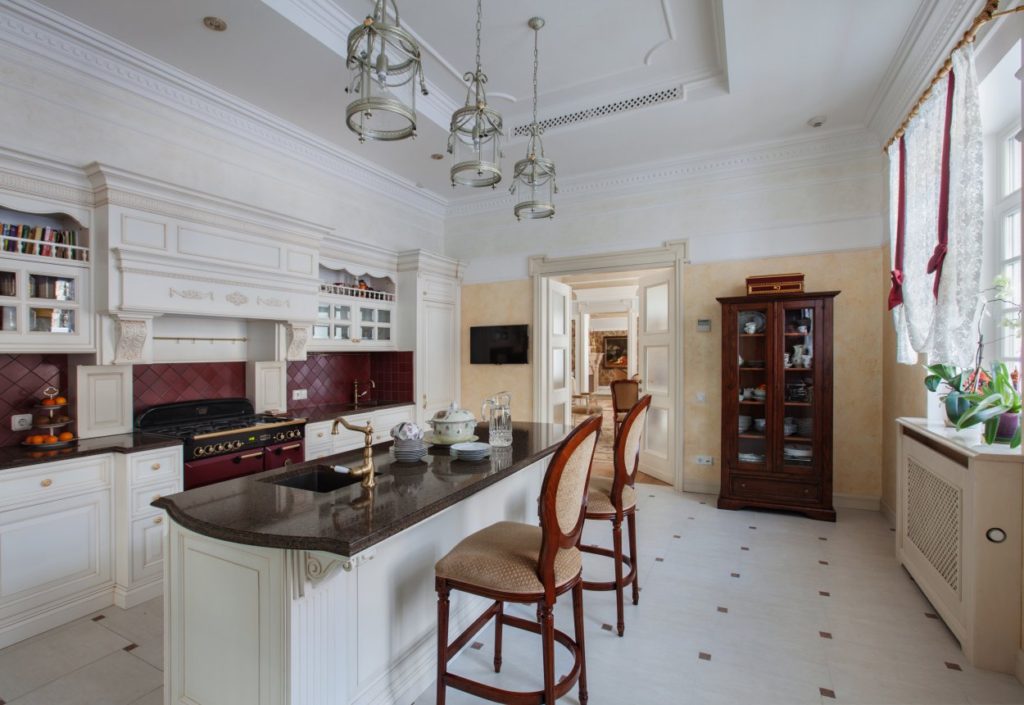 Thiết kế nội thất phòng thu bếp theo phong cách cổ điển