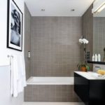 Hoàn thiện phòng tắm bằng gạch pinstripe