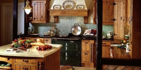 Nhà bếp đơn giản và kín đáo làm từ vật liệu tự nhiên