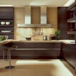 Chocolate rich color kitchen furniture