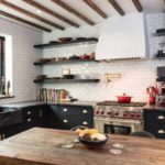 Dark brick kitchen furniture