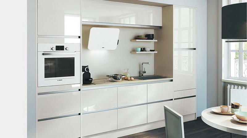Art Nouveau beyaz mutfak