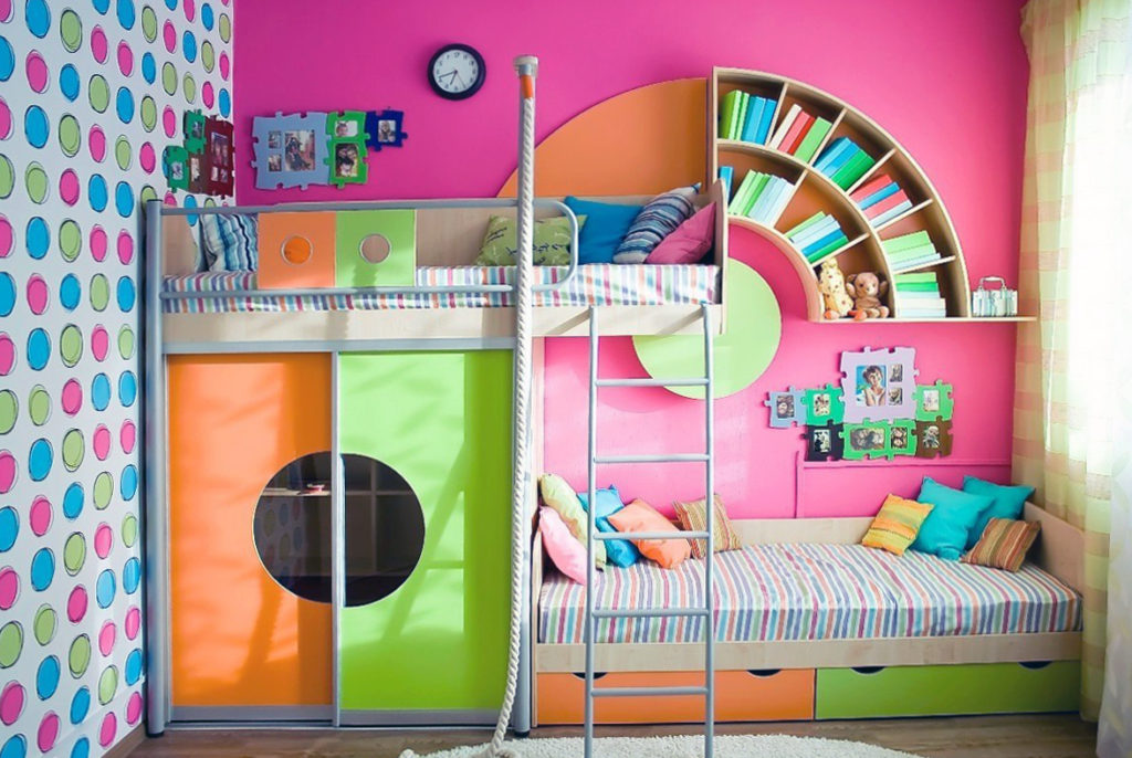 Intérieur d'une chambre d'enfants dans un style pop art