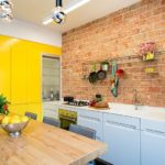 Brickwork in the design of the kitchen